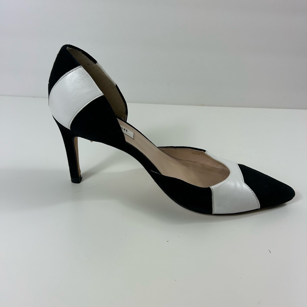 LK Bennet Black and White Leather Heels - Picture 9 of 15